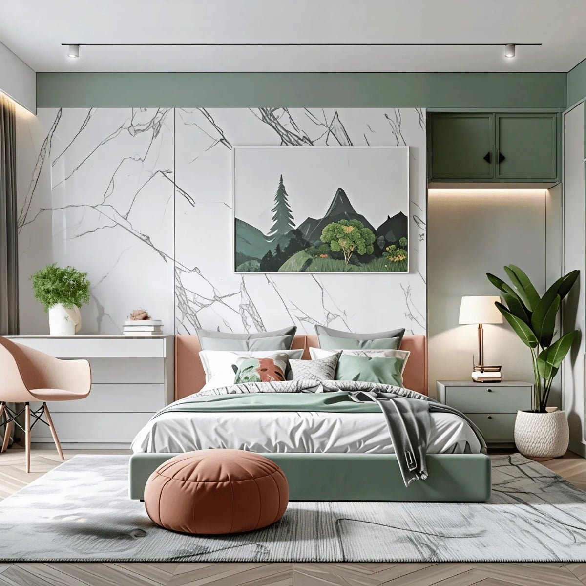 Nature-Inspired Accent Wall Scandinavian photo