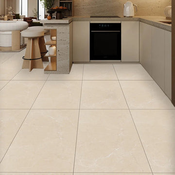 Warm beige tone with subtle white veining