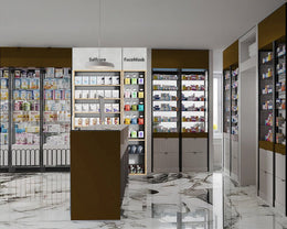 Urban Compact Pharmacy – Modern, Organized, aad Efficient Retail Design