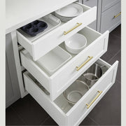 Elegant Kitchen Drawer System with Layered Storage