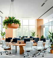 Terracotta-Inspired Biophilic Workhub with Circular Collaboration Zones