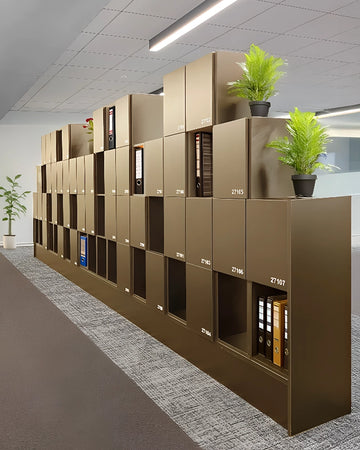 Numbered Locker-Style Office Storage System