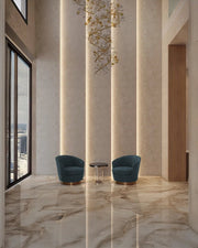 Executive Corner Lounge with Skyline Views & Vertical Illumination