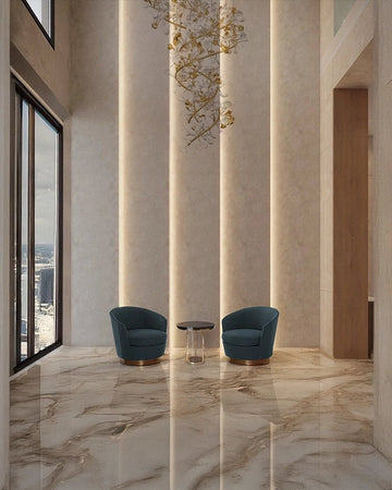 Executive Corner Lounge with Skyline Views & Vertical Illumination