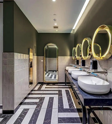 Art Deco Revival – Statement Vanity Room in Black & Brass