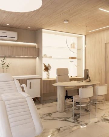 Earth-Toned Luxury Consultation & Treatment Room