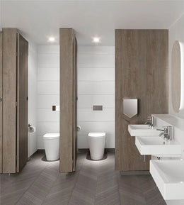 Scandinavian Simplicity – Functional Modern Office Washroom
