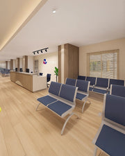 Contemporary OPD Reception Lounge with Tandem Modular Seating