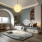 Cozy Twin Kids Room with Arched Accents and Functional Zones