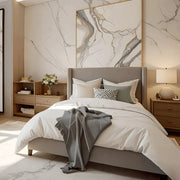 Modern Kids Bedroom Design With Daybed & Marble-Inspired Wall