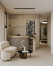 Scandinavian-Inspired Reception with Organic Textures & Soft Geometry