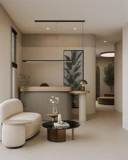 Scandinavian-Inspired Reception with Organic Textures & Soft Geometry
