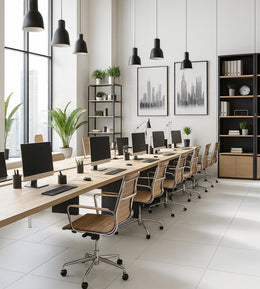 Monochrome Minimalist Worklab with Natural Contrast