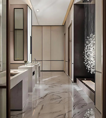 Architectural Luxe – Crystal Flow Corporate Restroom Gallery