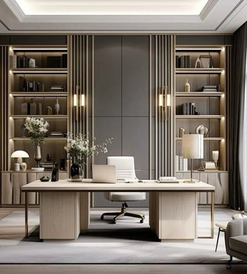 The Ivory Chamber: Balanced Calm in a Modern Classic Office