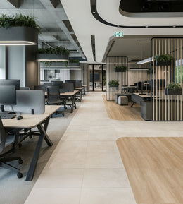 Organic Modern Workspace with Architectural Flow