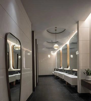 Sculpted Serenity – Contemporary Art-Inspired Corporate Washroom