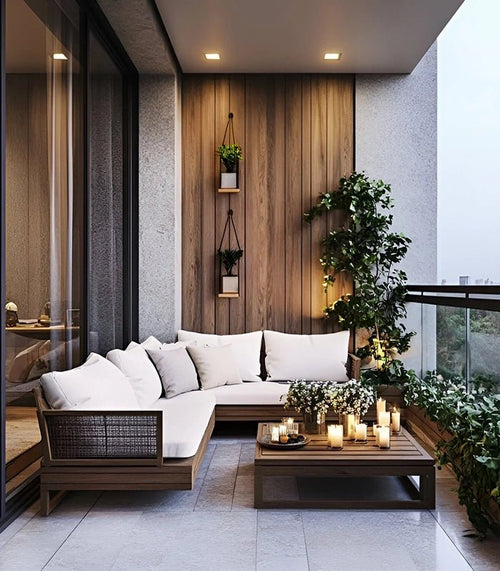 Serene Contemporary Balcony Lounge