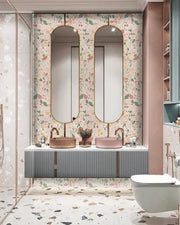 Bathroom Design with Terrazzo Tiles & Dual-Coloured Basins