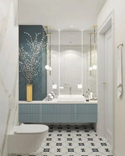 Refined Contemporary Bath Sanctuary with Chic Vanity