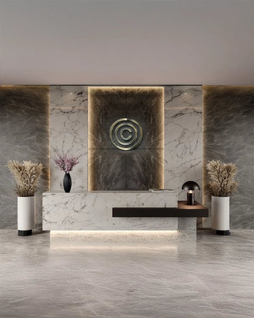Ultra-Premium Marble Reception Lobby Design