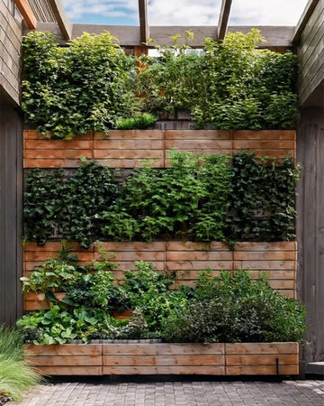 Rustic Vertical Garden Wall for Outdoor Oasis