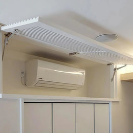 Concealed Split AC Unit with Overhead Louvered Cover