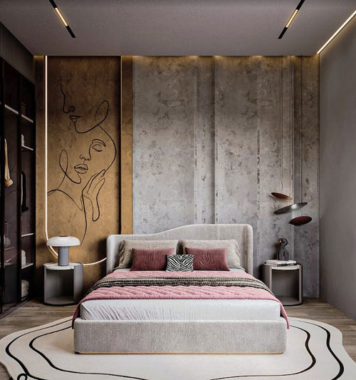 Modern Artistic Girl's Bedroom Interior