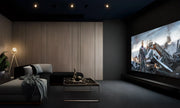 Contemporary Luxe Home Theatre with Lounge Style