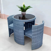 Compact Wicker Bistro Set