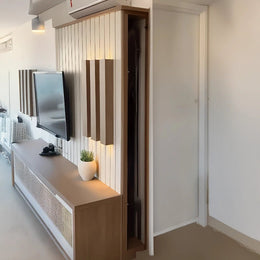 TV Unit with Hidden Vertical Storage