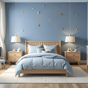 Cozy Sky-Themed Kids Room With Soft Blue Tones