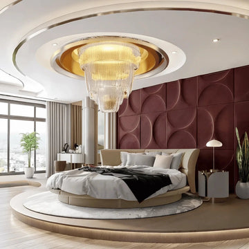 Warm Taupe & Velvet-Toned Kids Bedroom with   Fluted Panels