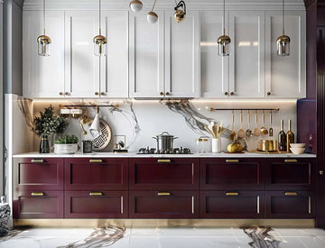Transitional Classic Parallel Kitchen with Rich Contrast
