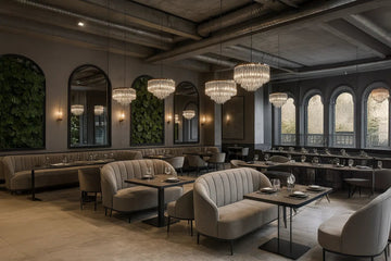 Sophisticated Dining Room (Plush Seating & Botanical Accents)