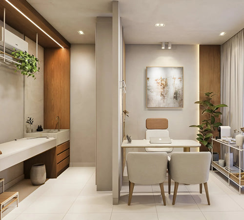 Warm & Minimalist Doctor's Consultation Room