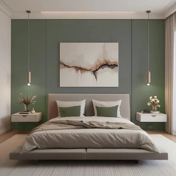 Premium Guest Bedroom Design with Sage Green Accents and Modern Minimalist Elegance