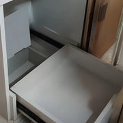 Pull-Out Dustbin Unit with Integrated Lid System