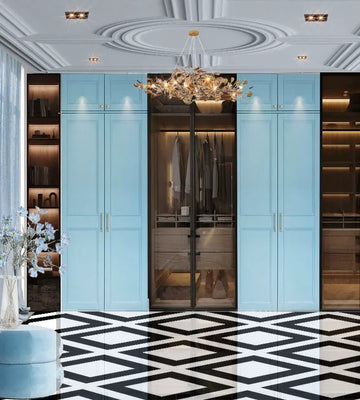 Neoclassical Contemporary Full-Wall Wardrobe - Display & Storage
