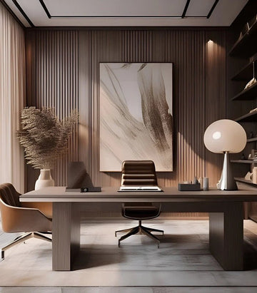 Luxurious Executive Office Setup with Modern Classic Elegance