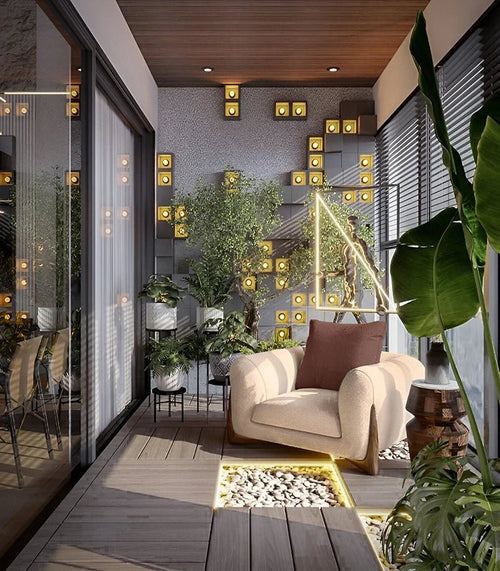 Cozy Nature-Inspired Balcony