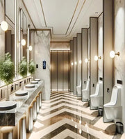 Modern Luxe Corporate washroom – Chevron Elegance Series