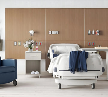 Premium Inpatient Hospital Room with Wood Accent Wall