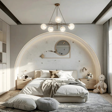 Modern Kids Room with Celestial Arch & Scandinavian Touch
