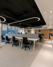 Neo-Flow Workspace – Sleek Geometry with a Soft Human Touch
