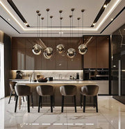Ultra-Modern Luxe Island Kitchen in Mocha & Oyster
