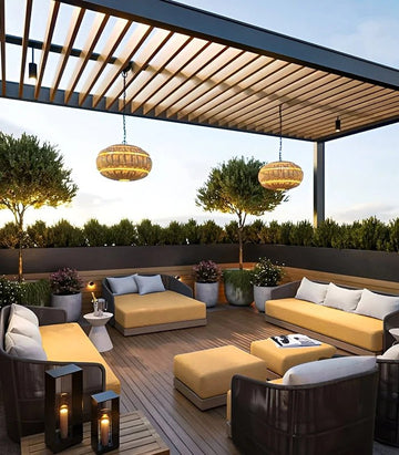 Contemporary Rooftop Lounge with Mediterranean Warmth