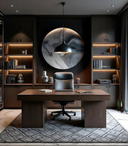 Sophisticated Dark-Toned Office Space & Home Office Interior