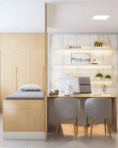 Minimalist Doctor’s Cabin with integrated OPD