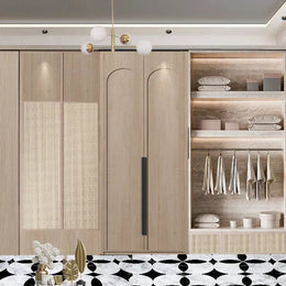 Boho-Scandinavian Swing Wardrobe-Right-Side Open Closet Section